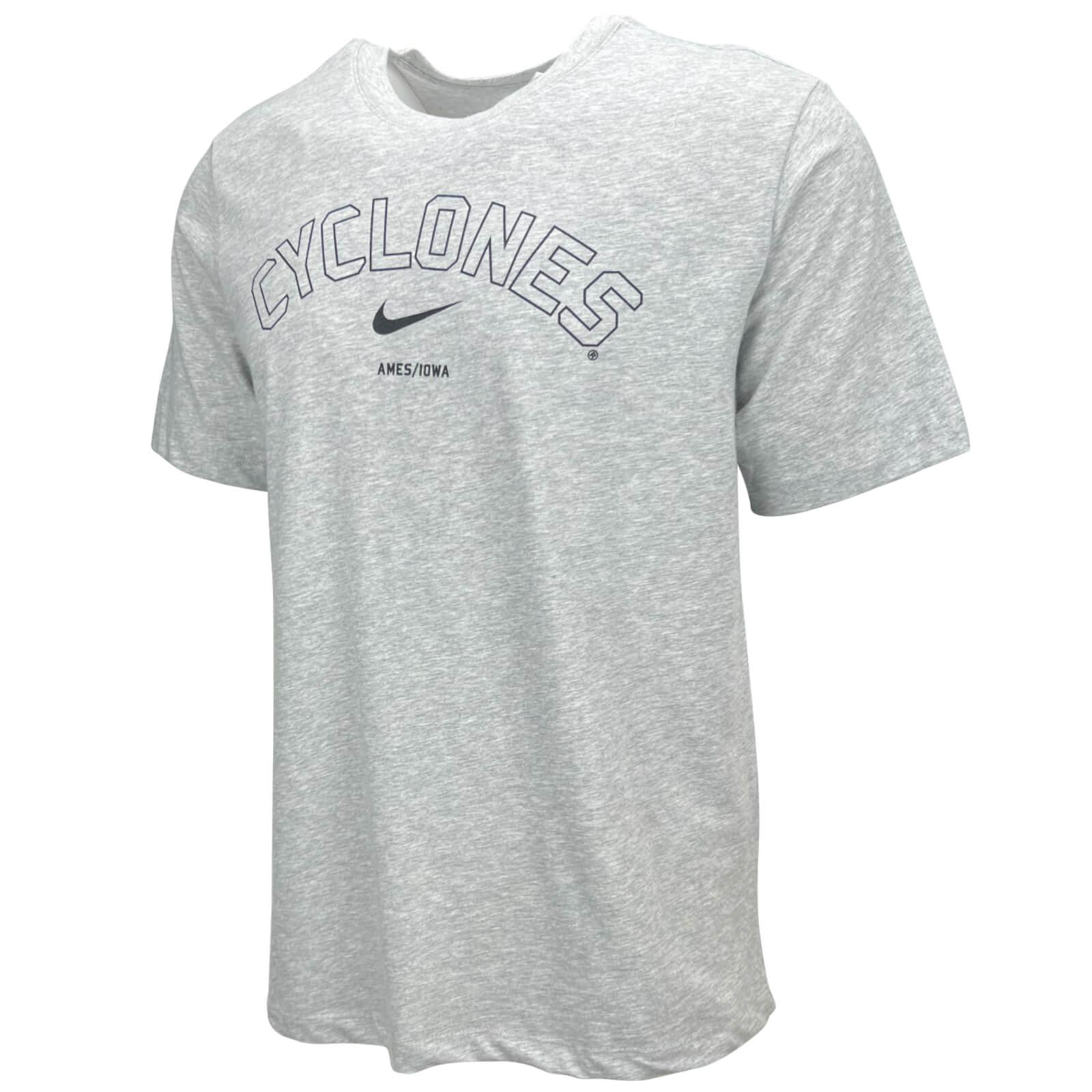 Nike Cyclones Ames Heather Gray Dri Fit Short Sleeve T Shirt ISU Book Store